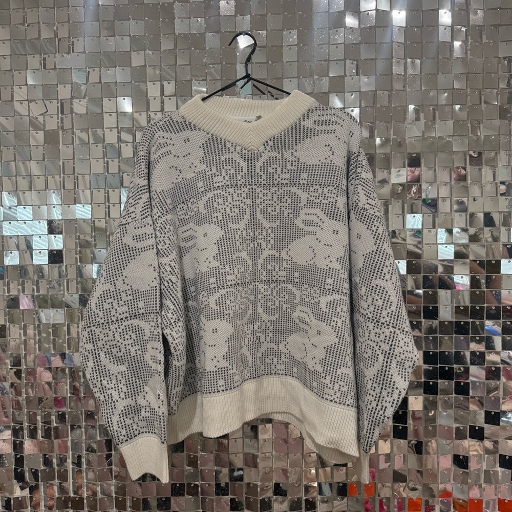 Sisters & Seekers Bunny Knit Sweater | Oversized Cozy